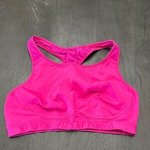 Old Navy Bright Pink High-Neck Racerback Sports Bra